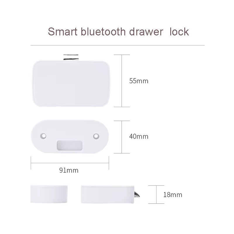 Tuya Drawer Lock Bluetooth Smart Lock Smart Home Security-Protection APP Wireless Keyless Unblanking Cabinet Privacy