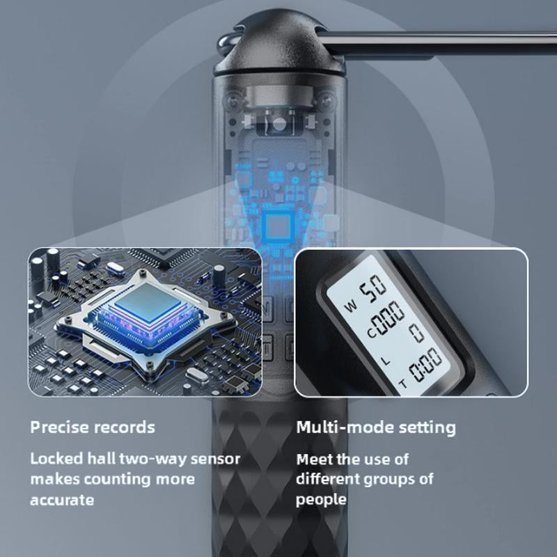 Speedaw Skipping Rope with Counter, Cordless Jump Rope - with Gravity Ball Cordless/Rope Dual Modes, Intelligent Adjustable Digital Counting Jump Rope, Cordless Weighted Jump Rope for Fat Loss and Calorie Burning