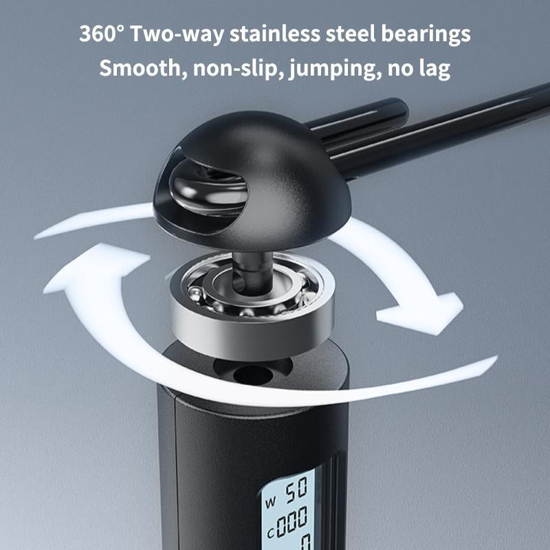 Speedaw Skipping Rope with Counter, Cordless Jump Rope - with Gravity Ball Cordless/Rope Dual Modes, Intelligent Adjustable Digital Counting Jump Rope, Cordless Weighted Jump Rope for Fat Loss and Calorie Burning