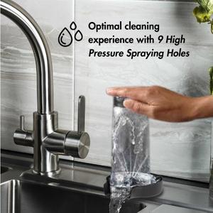 Stainless Steel Glass Rinser for Kitchen Sinks Matte Black Metal Cup Washer Kitchen Sink Accessories No Warranty