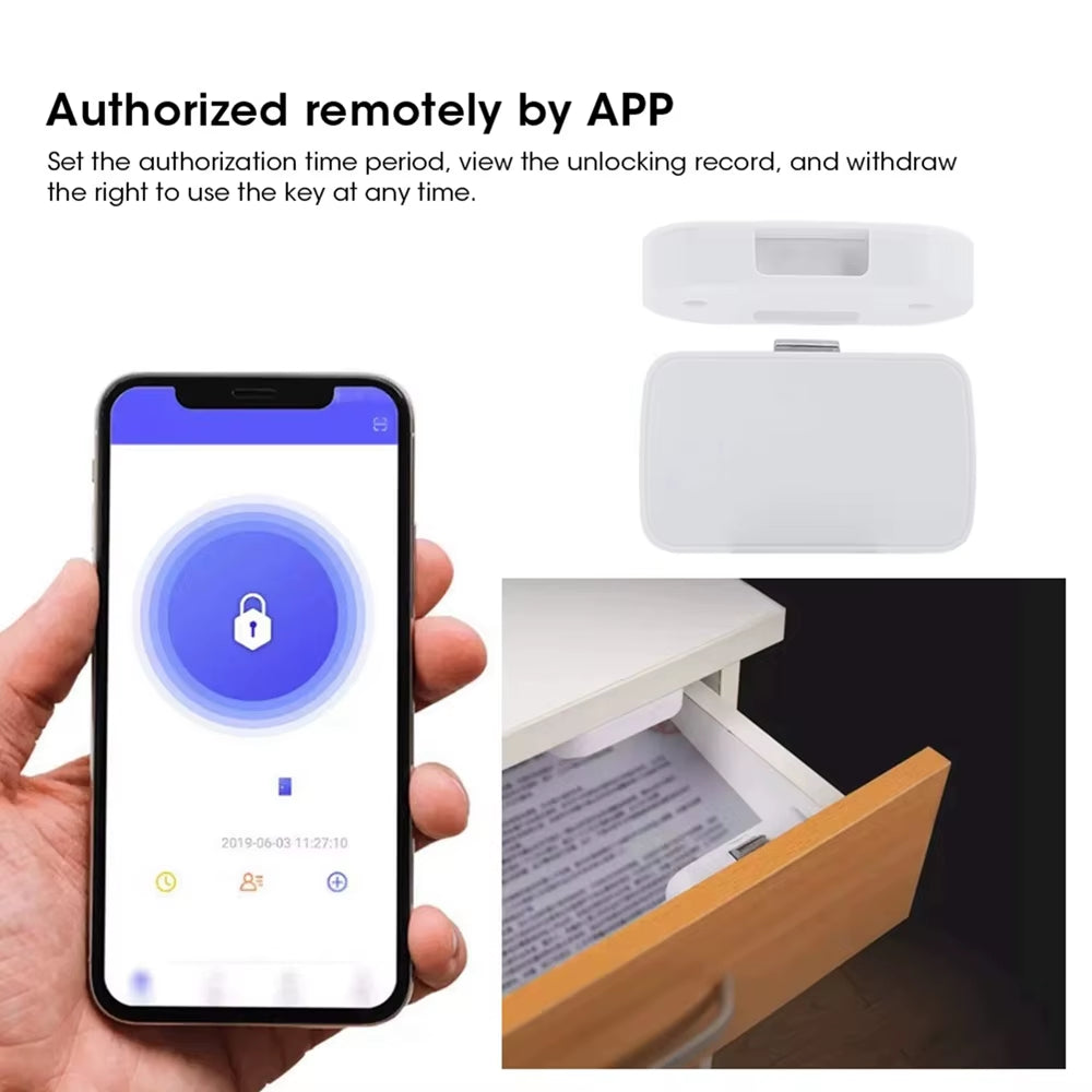 Tuya Drawer Lock Bluetooth Smart Lock Smart Home Security-Protection APP Wireless Keyless Unblanking Cabinet Privacy