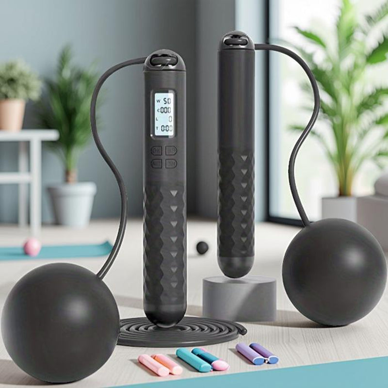 Speedaw Skipping Rope with Counter, Cordless Jump Rope - with Gravity Ball Cordless/Rope Dual Modes, Intelligent Adjustable Digital Counting Jump Rope, Cordless Weighted Jump Rope for Fat Loss and Calorie Burning