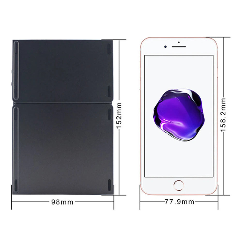 Mini Wireless Bluetooth Keyboard with Touchpad - Portable Magnetic Triple Folding Design for Windows, Android, iOS, and iPad Devices